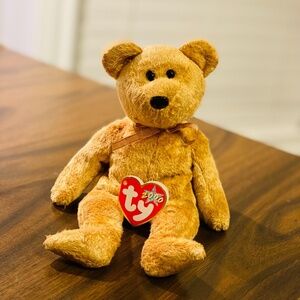 Ty Beanie Baby Cashew Bear - Never Played With